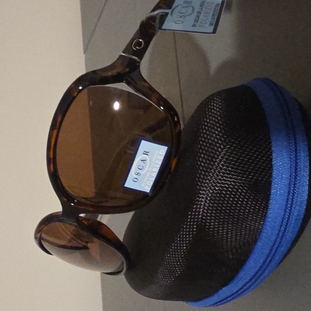 OSCAR by OSCAR DE LA RENTA NWT Tortoise Polarized Sunglasses - Picture 5 of 13